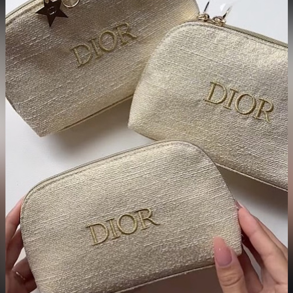 Dior Shimmering Gold Pouch Trio